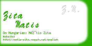 zita matis business card